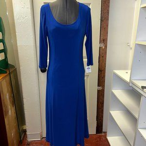 Silky blue maxi dress